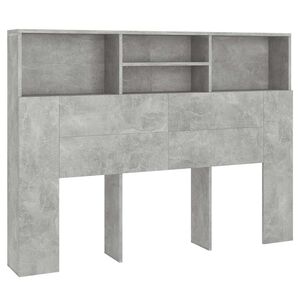 vidaXL Armoire de t&ecirc;te de lit Gris b&eacute;ton 140x19x103,5 cm