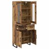 vidaXL Haut Armoire avec tiroir 2 pcs Bois Ancien Bois d'ing&eacute;nierie