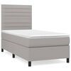 vidaXL Sommier &agrave; lattes de lit avec matelas Gris clair 80x200 cm Tissu