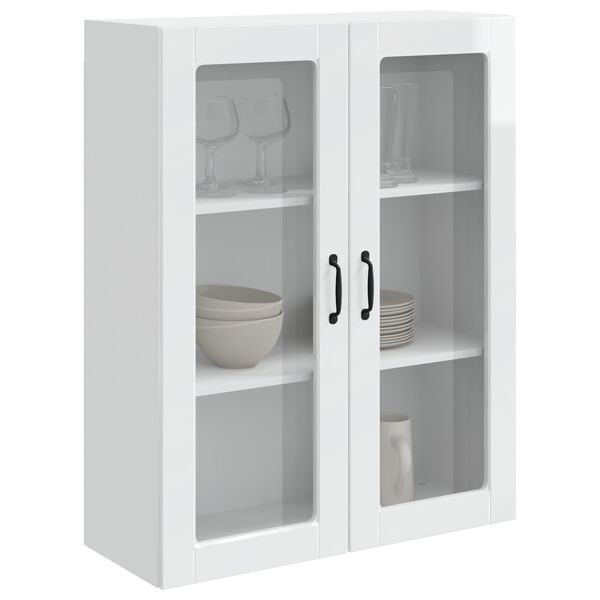 vidaXL Armoire de cuisine Kalmar Blanc brillant 80 x 31 x 100 cm