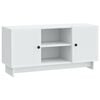 vidaXL Meuble TV 102 x 34,5 x 50 cm Blanc Bois d'ing&eacute;nierie