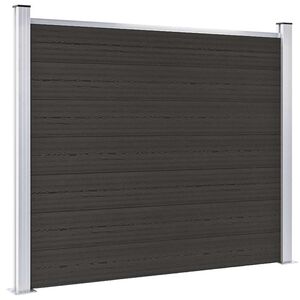 vidaXL Panneau de cl&ocirc;ture WPC 180x146 cm Noir
