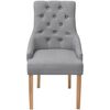 vidaXL Chaises à manger lot de 4 gris clair tissu