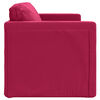 vidaXL Canap&eacute;-lit 2 en 1 rouge bordeaux 122x204x55 cm velours