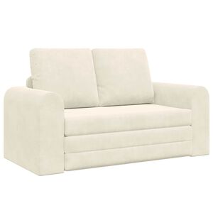 vidaXL Canap&eacute;-Lit Cr&egrave;me 148 x 71 x 83 cm Velours