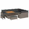 vidaXL Ensemble de canap&eacute; de jardin 12 pc Gris polyrotin