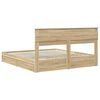 vidaXL Lit de Rangement Ch&ecirc;ne Sonoma 180 x 200 cm Bois d'ing&eacute;nierie