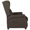 vidaXL Fauteuil inclinable Marron fonc&eacute; Tissu