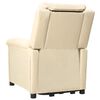 vidaXL Fauteuil Cr&egrave;me Tissu