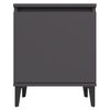 vidaXL Tables de chevet avec pieds en m&eacute;tal gris 40x30x50 cm
