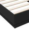 vidaXL Cadre de lit sans matelas avec lumi&egrave;res LED noir 100x200 cm