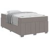 vidaXL Cadre de lit avec matelas Taupe 120 x 200 cm tissu