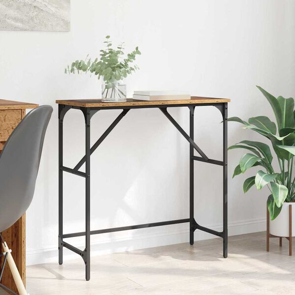 vidaXL Table console Bois ancien 75 x 32 x 75 cm Bois d'ing&eacute;nierie