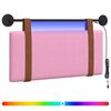 vidaXL T&ecirc;te de lit suspendue Avec lumi&egrave;re LED Rose PU antique