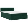 vidaXL Cadre de lit ottoman avec matelas vert fonc&eacute; 140x200 cm velours