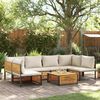 vidaXL Salon de jardin avec coussins 7 pcs bois massif d'acacia