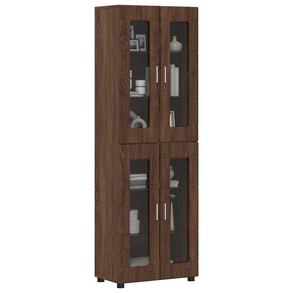 vidaXL Haut Armoire avec &eacute;tag&egrave;re FLORIN Ch&ecirc;ne brun 60 x 35 x 182 cm