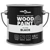 vidaXL Peinture pour bois Noir 2,5 L Impression murale