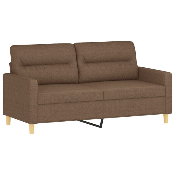 vidaXL Canap&eacute; &agrave; 2 places Marron 140 cm Tissu