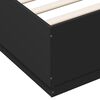 vidaXL Cadre de lit avec LED sans matelas noir 200x200 cm