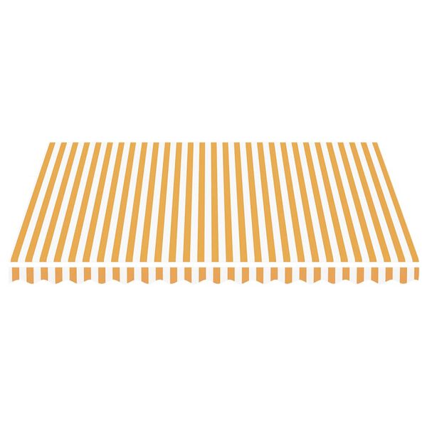 vidaXL Tissu de remplacement pour auvent Jaune et blanc 4x3,5 m