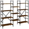 vidaXL Biblioth&egrave;que ch&ecirc;ne fum&eacute; 160x28,5x136,5 cm bois d'ing&eacute;nierie