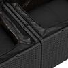 vidaXL Ensemble de canapé de jardin avec coussin 11 pcs Noir
