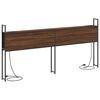 vidaXL Headboard de Rangement avec Station de Charge Ch&ecirc;ne marron