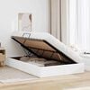 vidaXL Lit de Rangement avec matelas Blanc pur 120 x 190 cm Faux cuir
