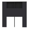 vidaXL Armoire de tête de lit Noir 100x18,5x102,5 cm