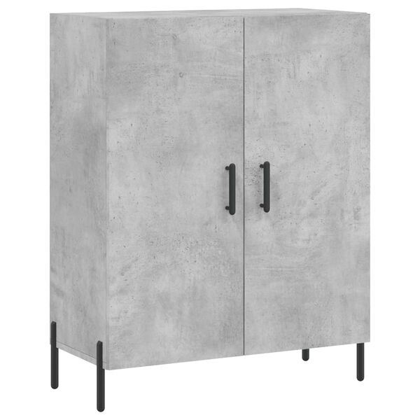 vidaXL Buffet gris b&eacute;ton 69,5x34x90 cm bois d'ing&eacute;nierie