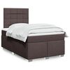 vidaXL Sommier &agrave; lattes de lit et matelas marron fonc&eacute; 120x190cm tissu