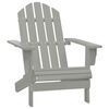 vidaXL Chaise de jardin Adirondack avec pouf et table Sapin Gris