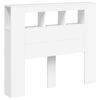 vidaXL T&ecirc;te de lit &agrave; LED blanc 120x18,5x103,5 cm bois d'ing&eacute;nierie
