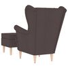 vidaXL Fauteuil avec repose-pied Marron fonc&eacute; Tissu