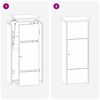 vidaXL Bo&icirc;te de d&eacute;p&ocirc;t de colis avec porte Argent&eacute; 44,5 x 29 x 110,5 cm