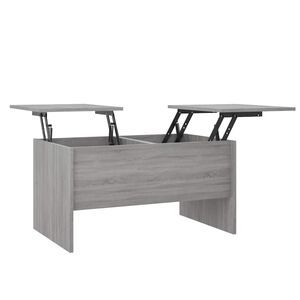 vidaXL Table basse sonoma gris 80x50x42,5 cm bois d'ing&eacute;nierie