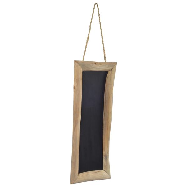 vidaXL Tableau noir 3 pcs 30x70 cm Bois de teck solide