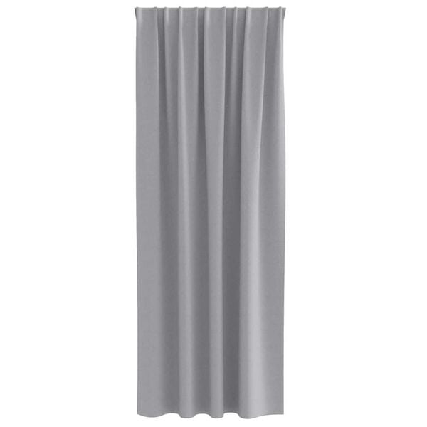 vidaXL Rideaux occultants avec anneaux 2 pcs Gris clair 260 x 140 cm