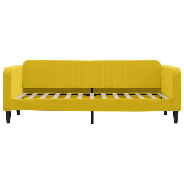 vidaXL Lit de jour avec matelas jaune 80x200 cm velours