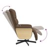 vidaXL Fauteuil inclinable de massage avec repose-pieds marron tissu