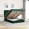 vidaXL Cadre de lit ottoman avec matelas vert fonc&eacute; 140x190 cm velours