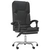 vidaXL Fauteuil de massage inclinable de bureau noir similicuir