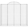 vidaXL Paniers à gabions arqués 18 pcs 200x50x160/180 cm Fer galvanisé