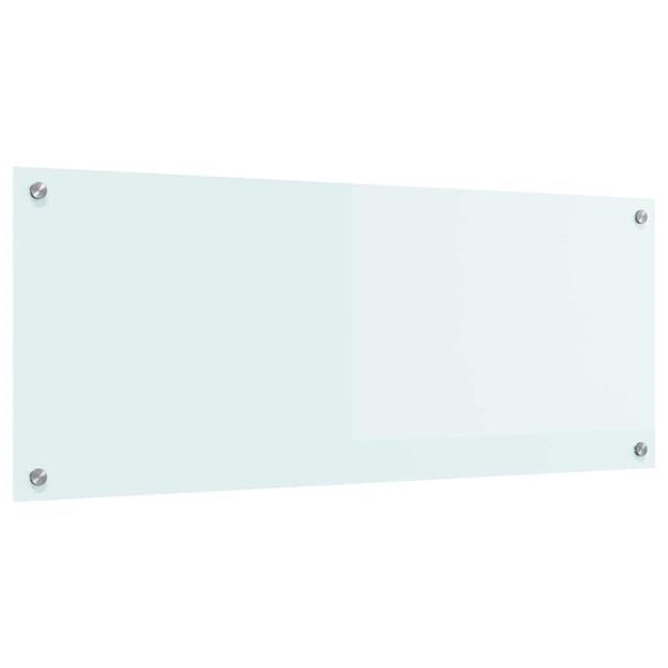 vidaXL Protection de cuisine Blanc 100 x 40 cm verre trempé