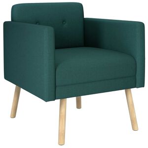 vidaXL Fauteuil d'appoint Vert fonc&eacute; Tissu