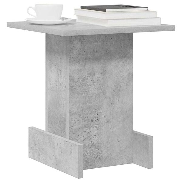 vidaXL Table d'appoint Gris b&eacute;ton 35,5 x 35 x 40 cm Bois d'ing&eacute;nierie