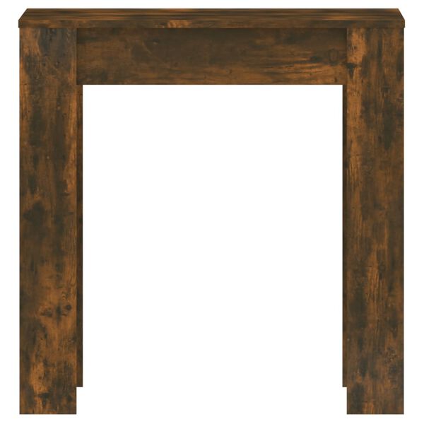 vidaXL Table &agrave; manger ch&ecirc;ne fum&eacute; 140x74,5x76 cm bois d'ing&eacute;nierie