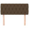 vidaXL T&ecirc;te de lit Marron Fonc&eacute; 90x7x78/88 cm Tissu