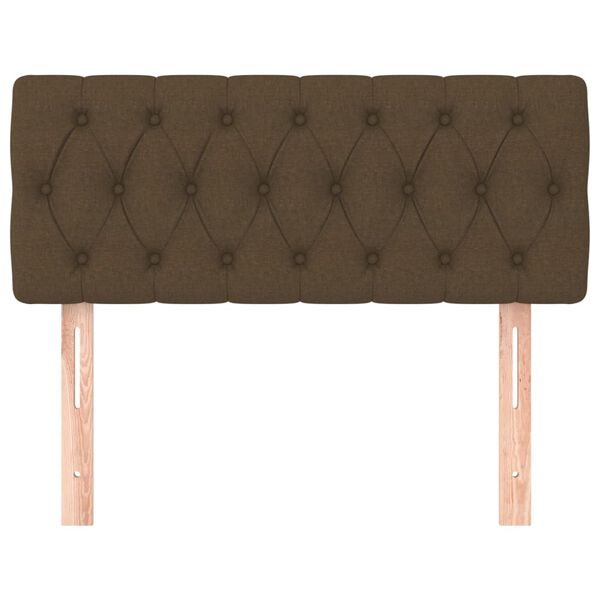vidaXL T&ecirc;te de lit Marron Fonc&eacute; 90x7x78/88 cm Tissu